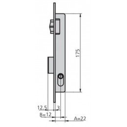 CERRADURA MET.EMB. 22X12MM...