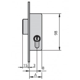 CERRADURA MET.EMB. 25X20MM...