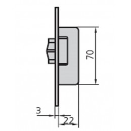 CERRADURA MET.EMB. 22X12MM...