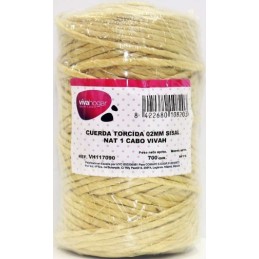 CUERDA TORCIDA 02MM SISAL...