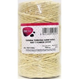 CUERDA TORCIDA 04MM SISAL...